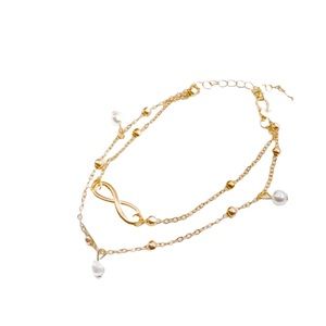 Anklet Bracelet Ankle Bracelet Infinity Symbol Faux Pearl Jewelry